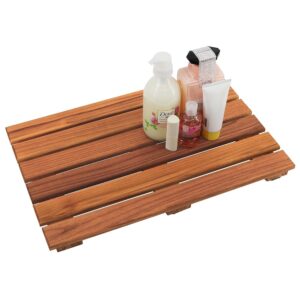 Teak Shower Mat, Non-Slip Bath Mat, Luxury Spa Mat, Wooden Mat for Small