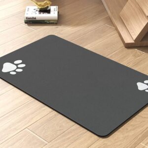 Pet Feeding Mat-Absorbent Dog Mat for  Assorted Pattern Names , Material Types