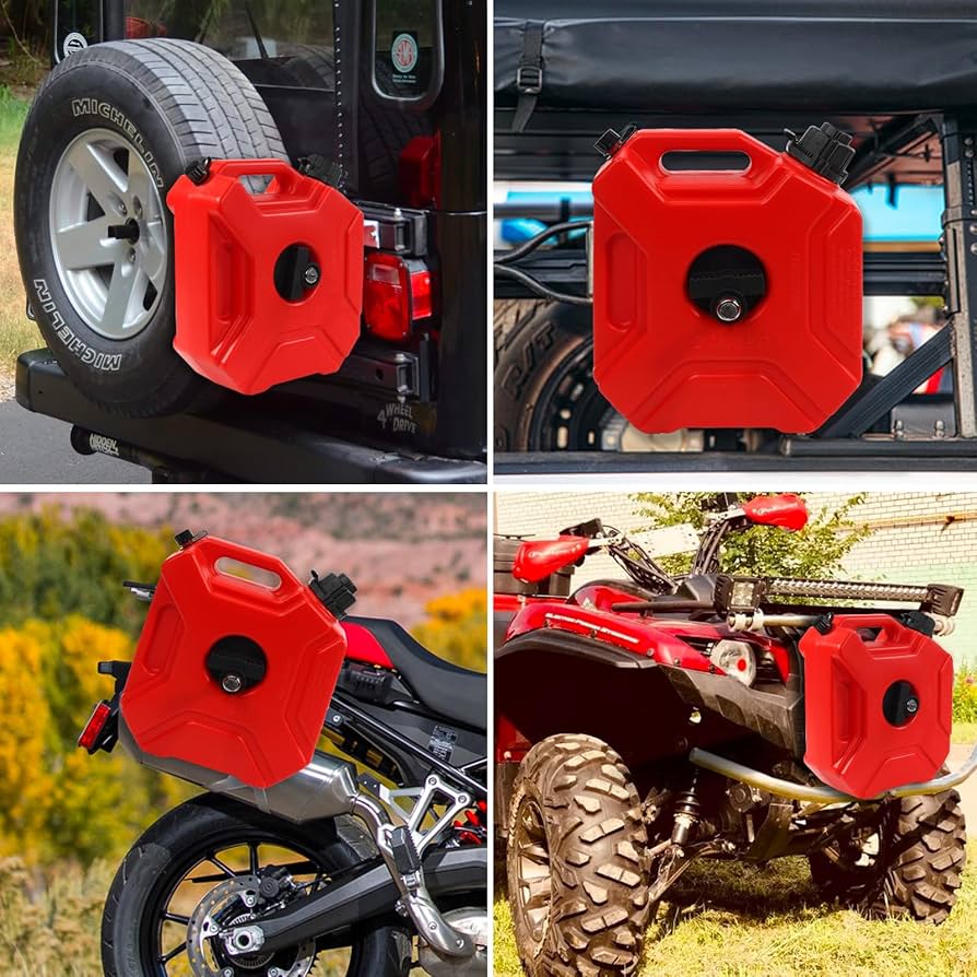 Portable Backup Spare Oil Can 5L/1.3 Gallon Gas Tank For Car For Motorcycles NEW - Image 6