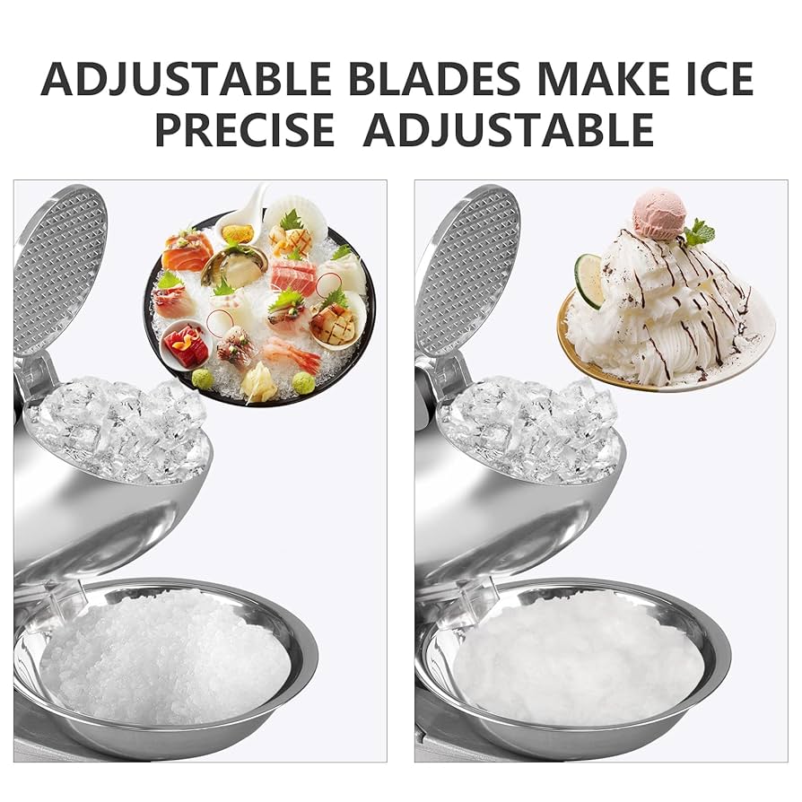 Shaved Ice Machine 380W Electric Ice Crusher Triple Blades Ice Crusher Shaver 28 - Image 3