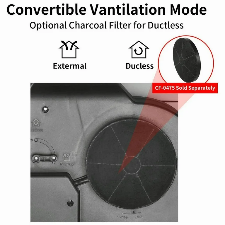 SNDOAS 30inch Kitchen Under Cabinet Range Hood 3-Speed 600CFM Vent w/LEDs Sliver - Image 6