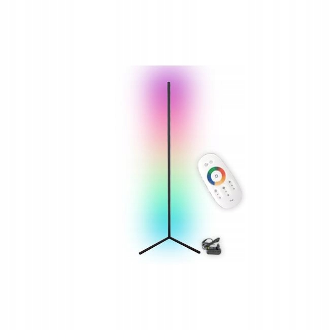 LED RGB floor lamp 20W 140cm black + REMOTE CONTROL