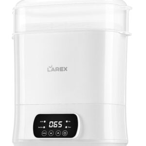 LAREX Baby Bottle Sterilizer,Electric Steam Bottle Sterilizer and Dryer,4-in1